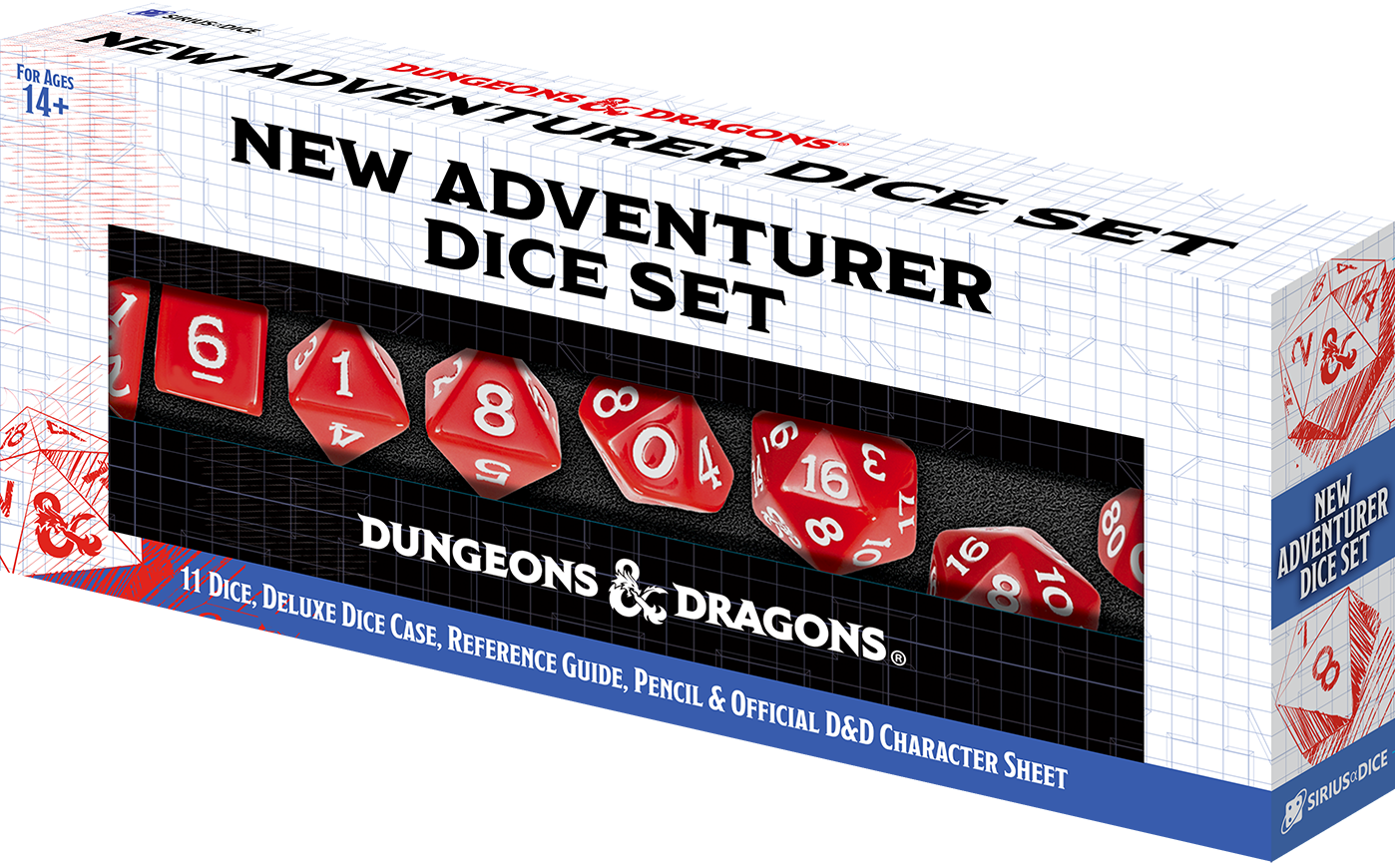D&D New Adventurer Dice Set - Red