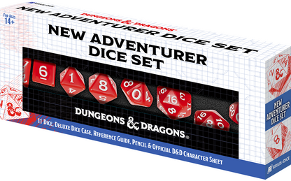 D&D New Adventurer Dice Set - Red