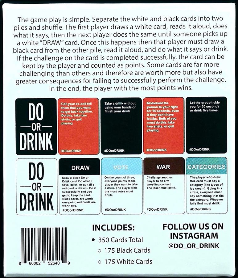 Do Or Drink: Win or Blackout (Base Game)