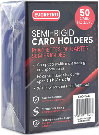 Evoretro - Semi Rigid Card Holders 50PK