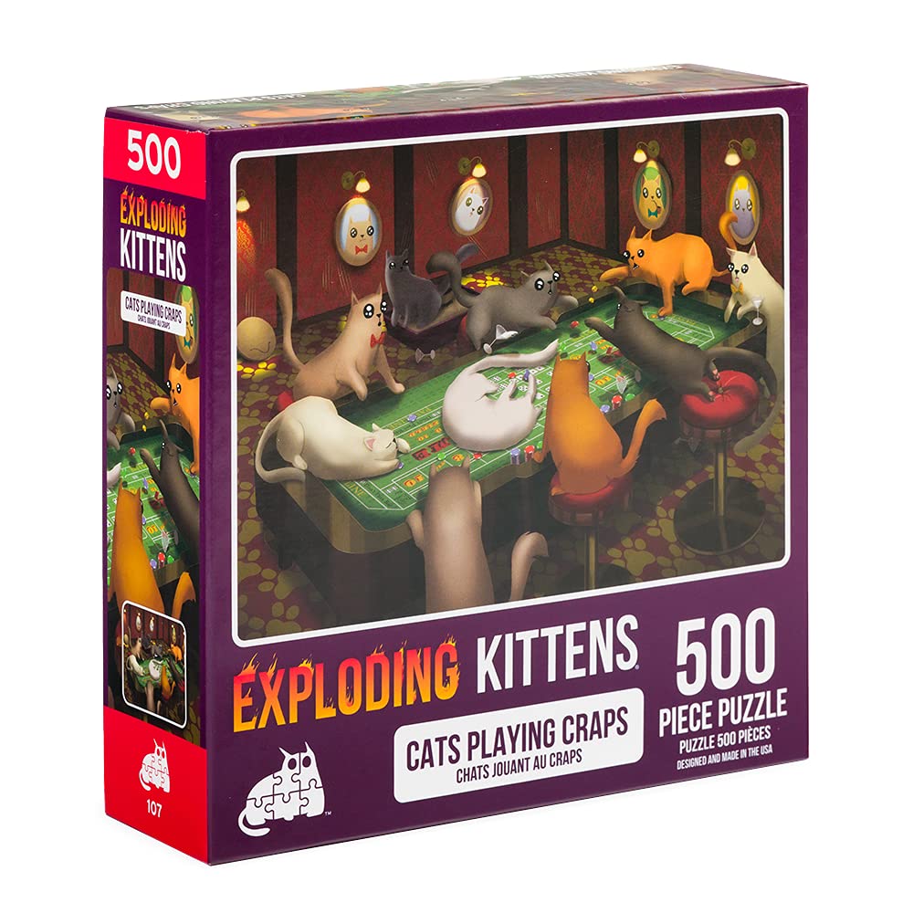 Exploding Kittens 500 Piece Puzzle: Cats Playing Crabs