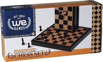 We Games - 8" Folding Magnetic Chess Set (Black)