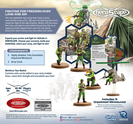 G.I. Joe Heroscape - Greenshirts & Battle Copter Army Expansion
