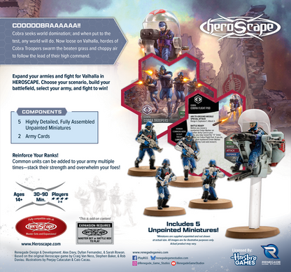 G.I. Joe Heroscape - Cobra Trooper & Combat Flight Pod Army Expansion