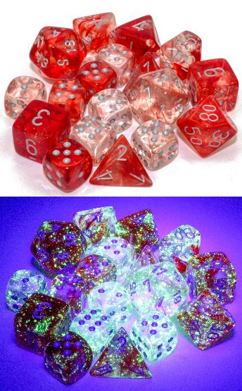 Chessex Thirty-Six D6 Pack: Nebula - Red/Silver