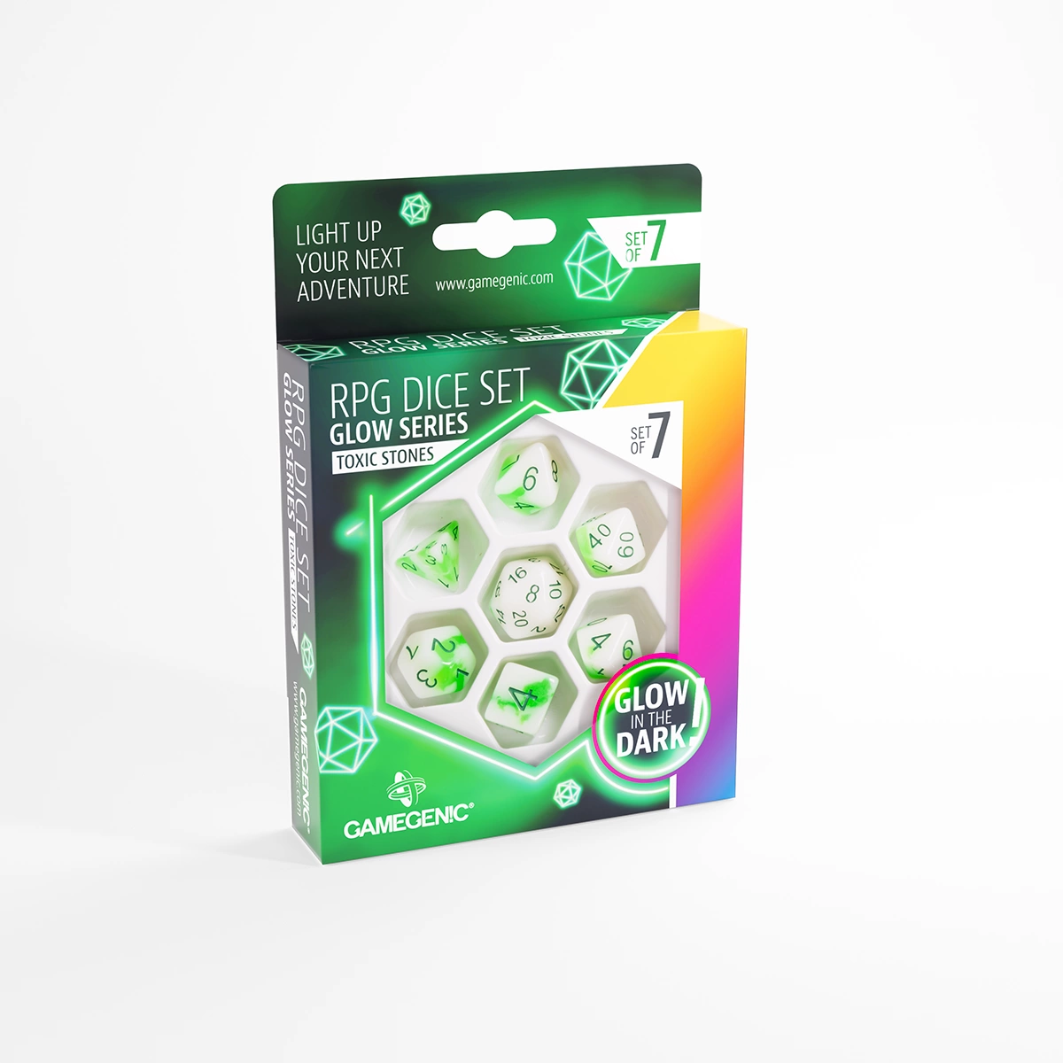 Gamegenic RPG Dice: Glow Series - Toxic Stones