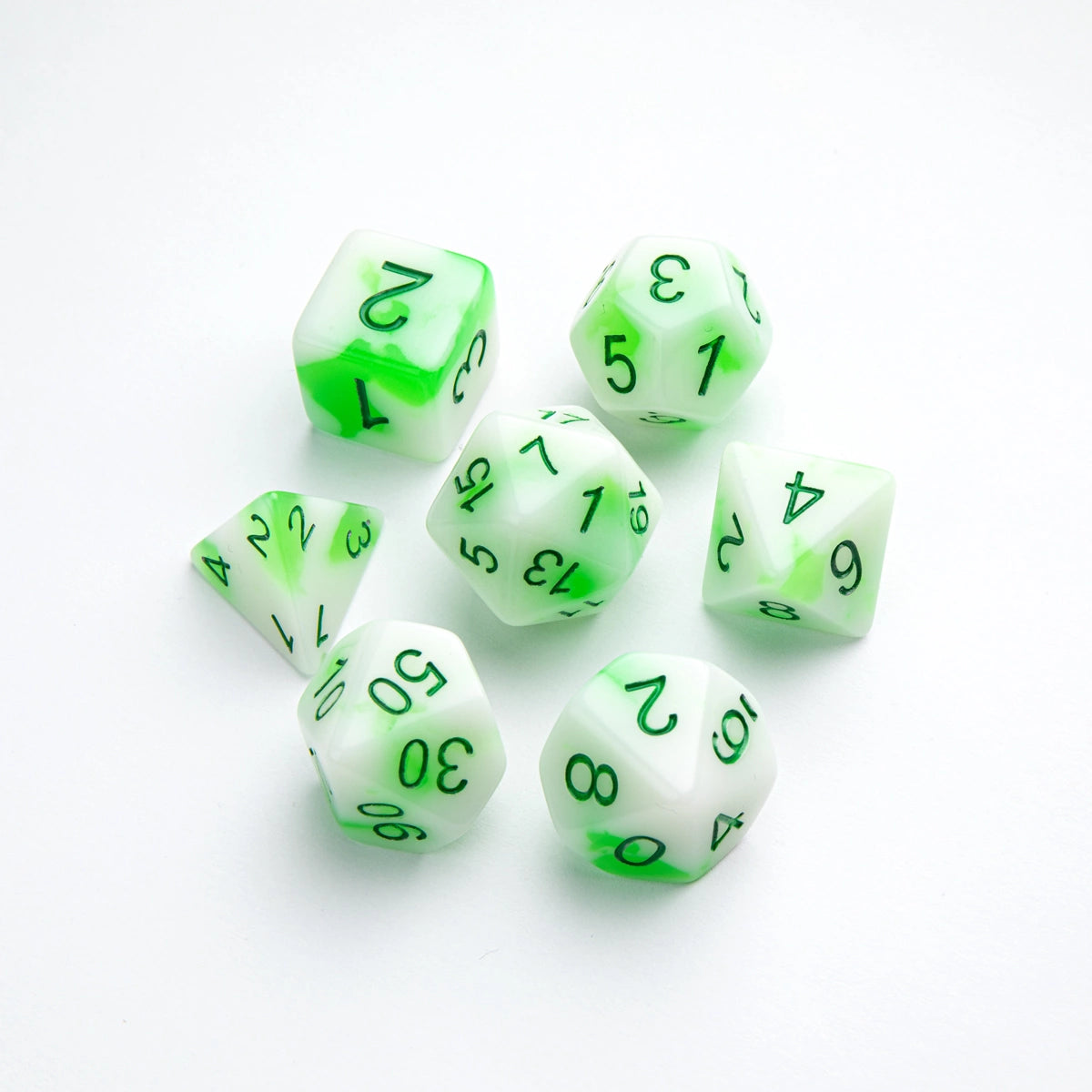 Gamegenic RPG Dice: Glow Series - Toxic Stones