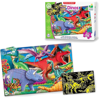 Glow in the Dark Puzzle - Dinos (100 Pieces)