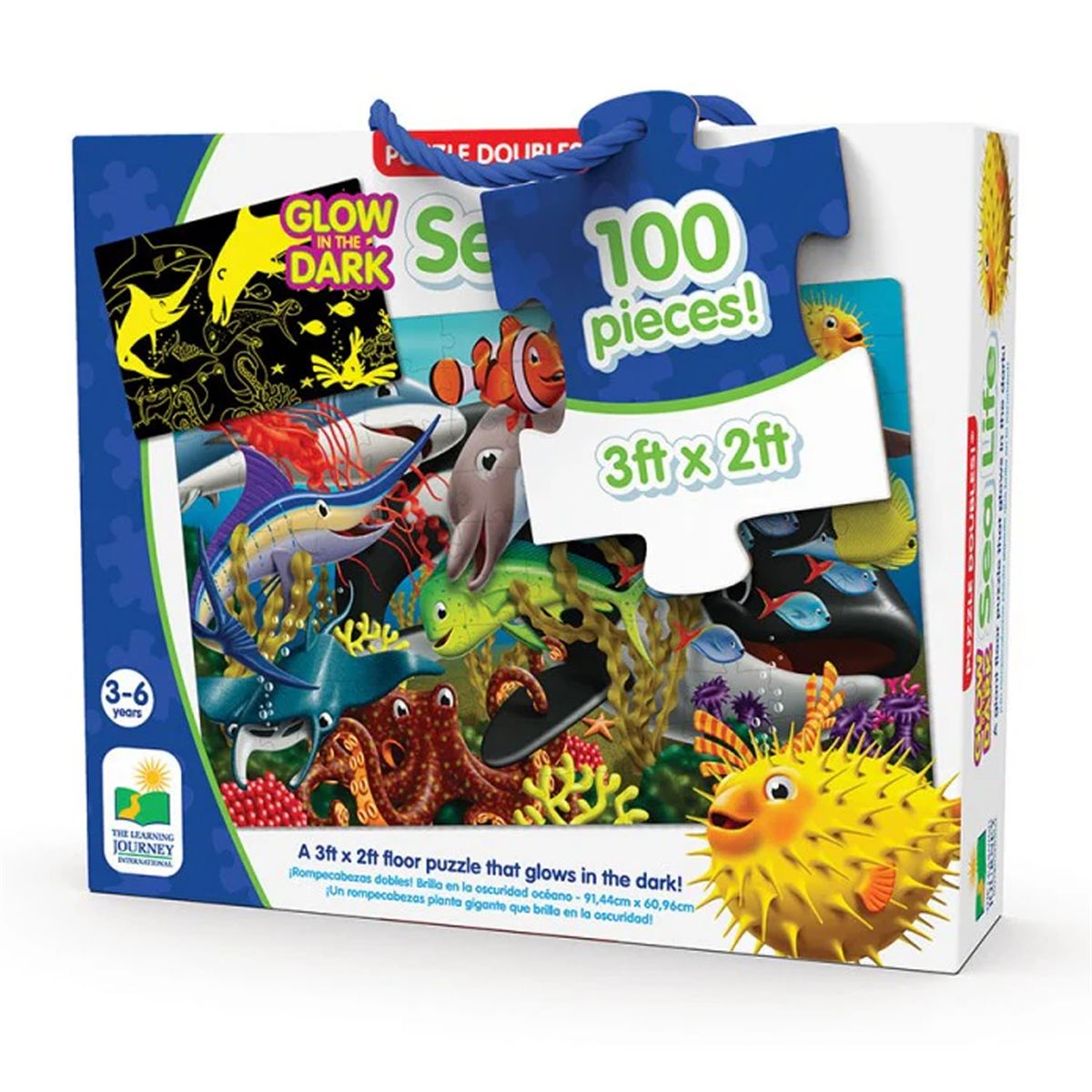 Glow in the Dark Puzzle - Sea Life (100 Pieces)