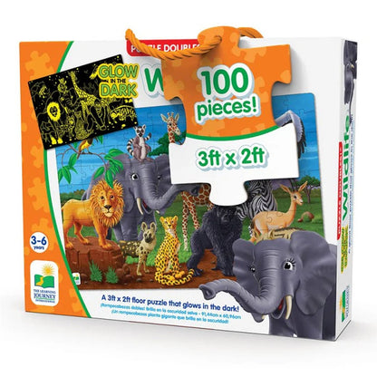 Glow in the Dark Puzzle - Wildlife (100 Pieces)