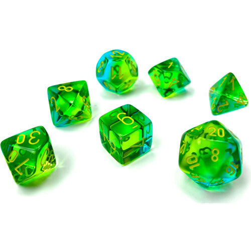 Chessex: Translucent Green-Teal/Yellow