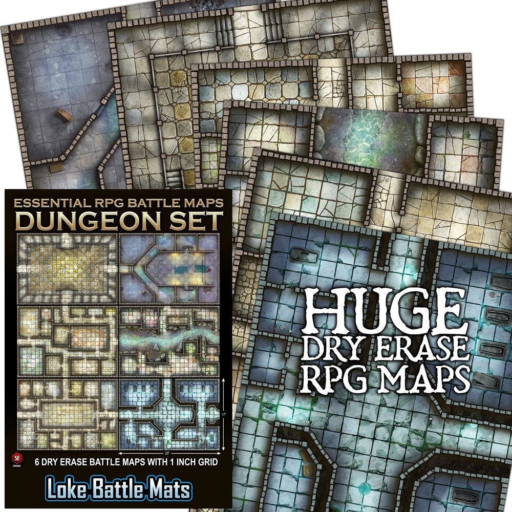 Loke Battle Mats - Essential RPG Battle Maps - Dungeon Set
