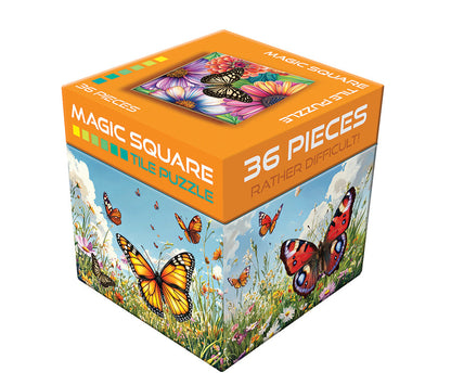 Magic Square Puzzle: Butterflies - 36 Pieces