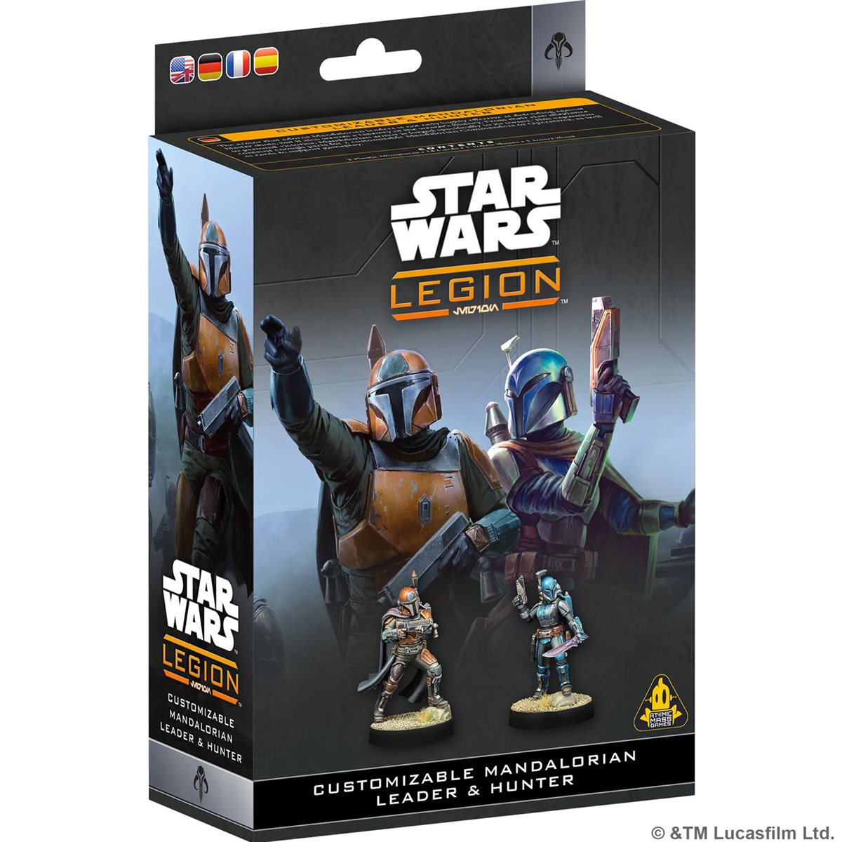 Star Wars: Legion: Mandalorian Leader and Hunter - Customizable (ATOSWQ152) (Pre-Order for August 7th)