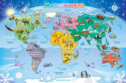 Map of the World - 35 Piece Floor Puzzle