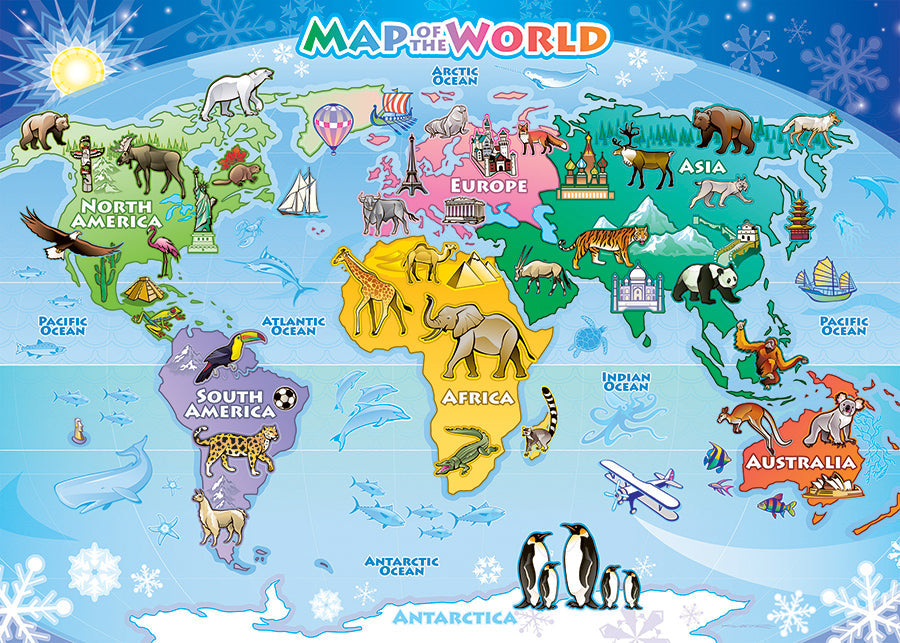 Map of the World Tray Puzzle