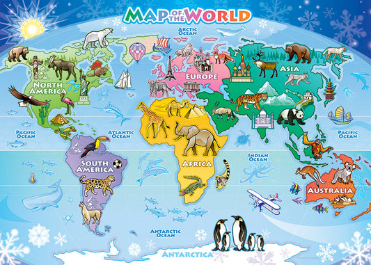 Map of the World Tray Puzzle