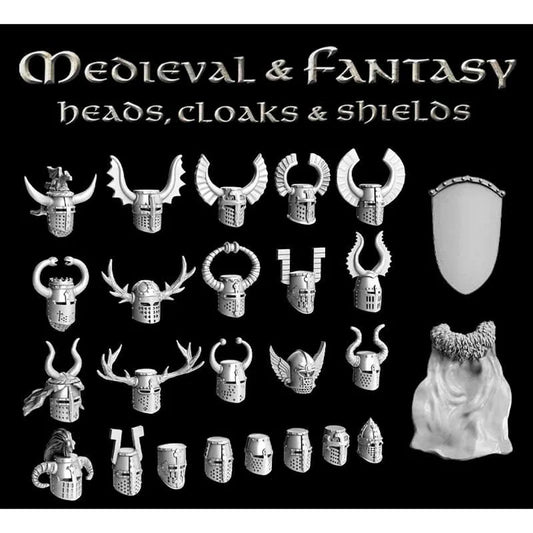 Medieval & Fantasy Heads, Cloaks, & Shields