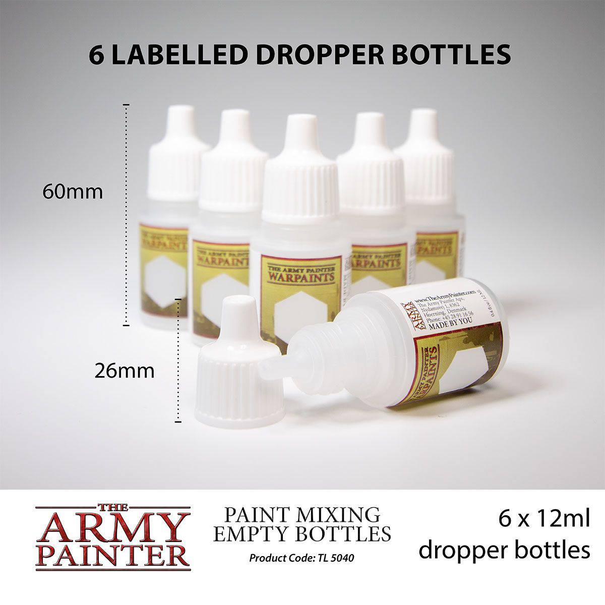 Empty Paint Mixing Bottles (12ml)