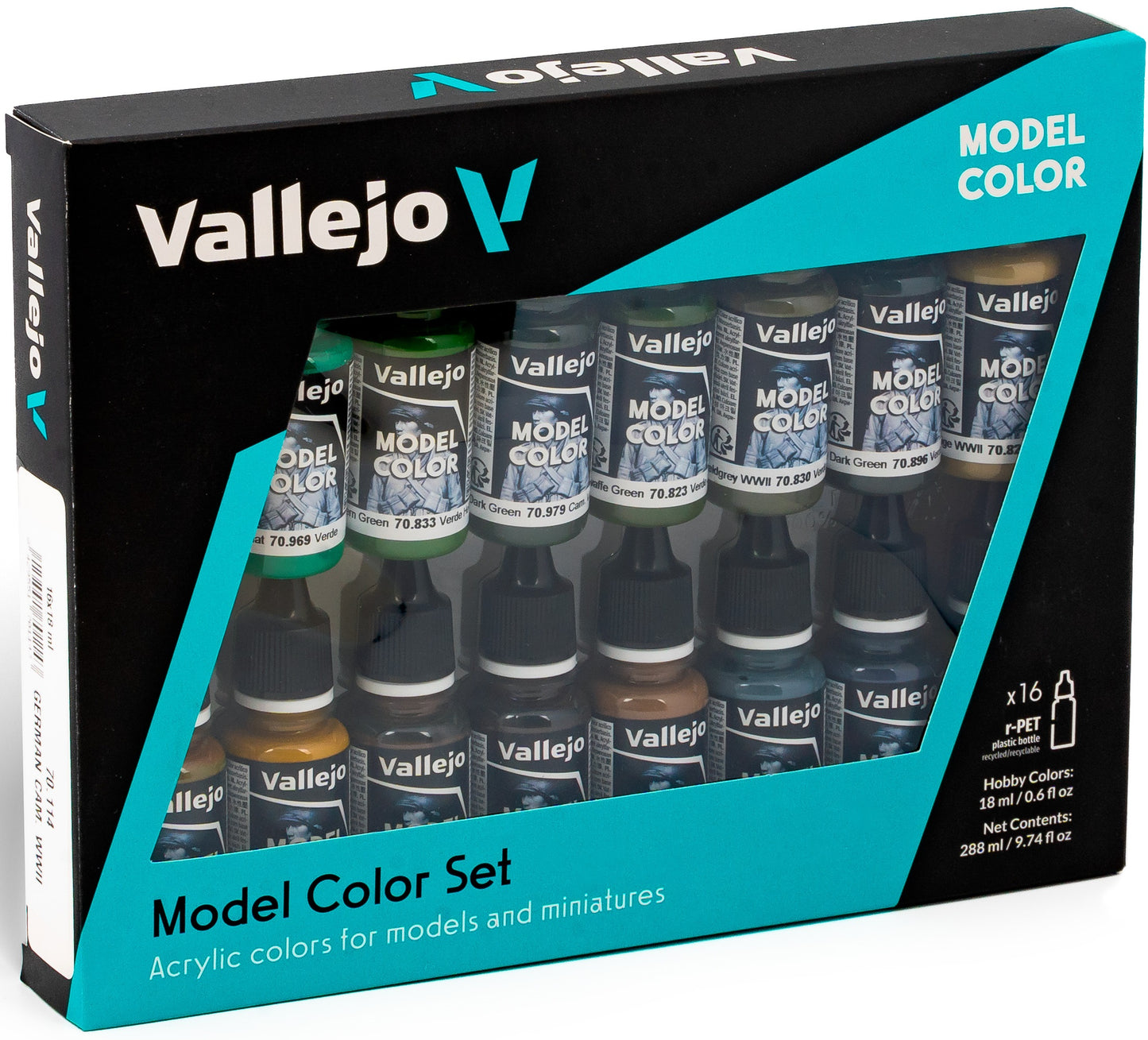 Model Color Set - WWII German Camouflage (16 Paints)