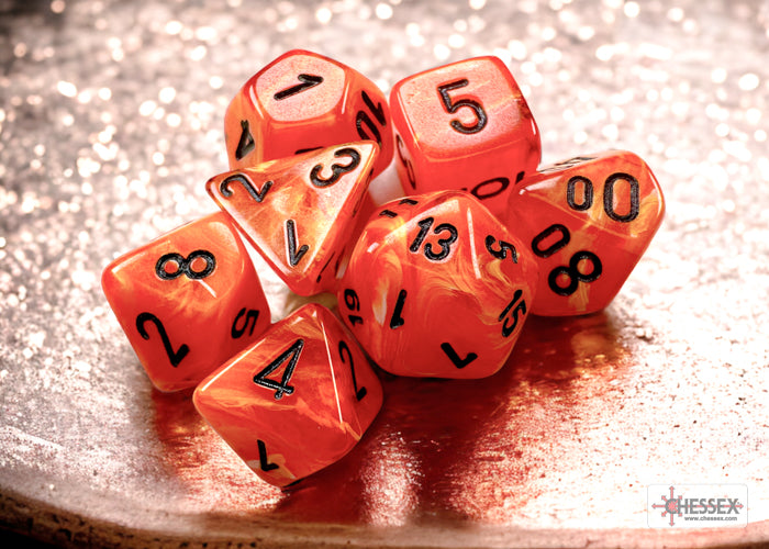 Chessex Mini: Vortex - Orange/Black