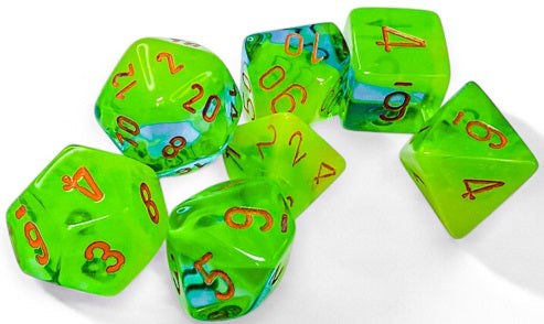 Chessex: Plasma Green-Teal/Orange