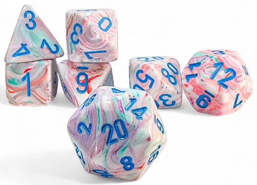 Chessex Mega-Hedral: Festive Pop Art/Blue