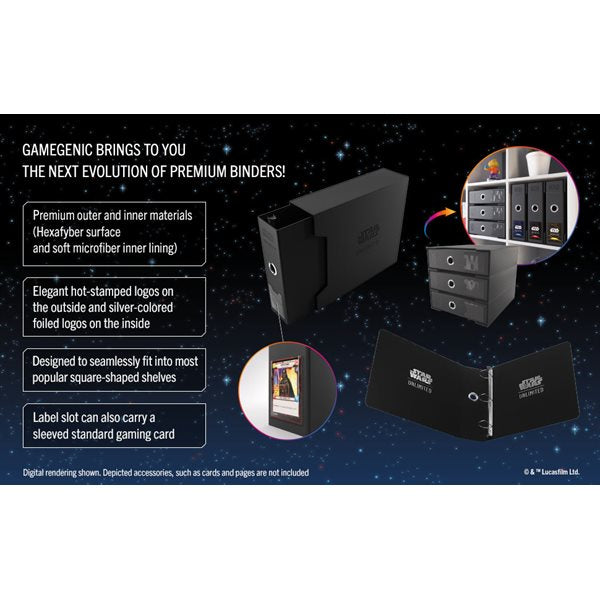 Premium Cardport: Star Wars Unlimited: Black (24 Pocket)