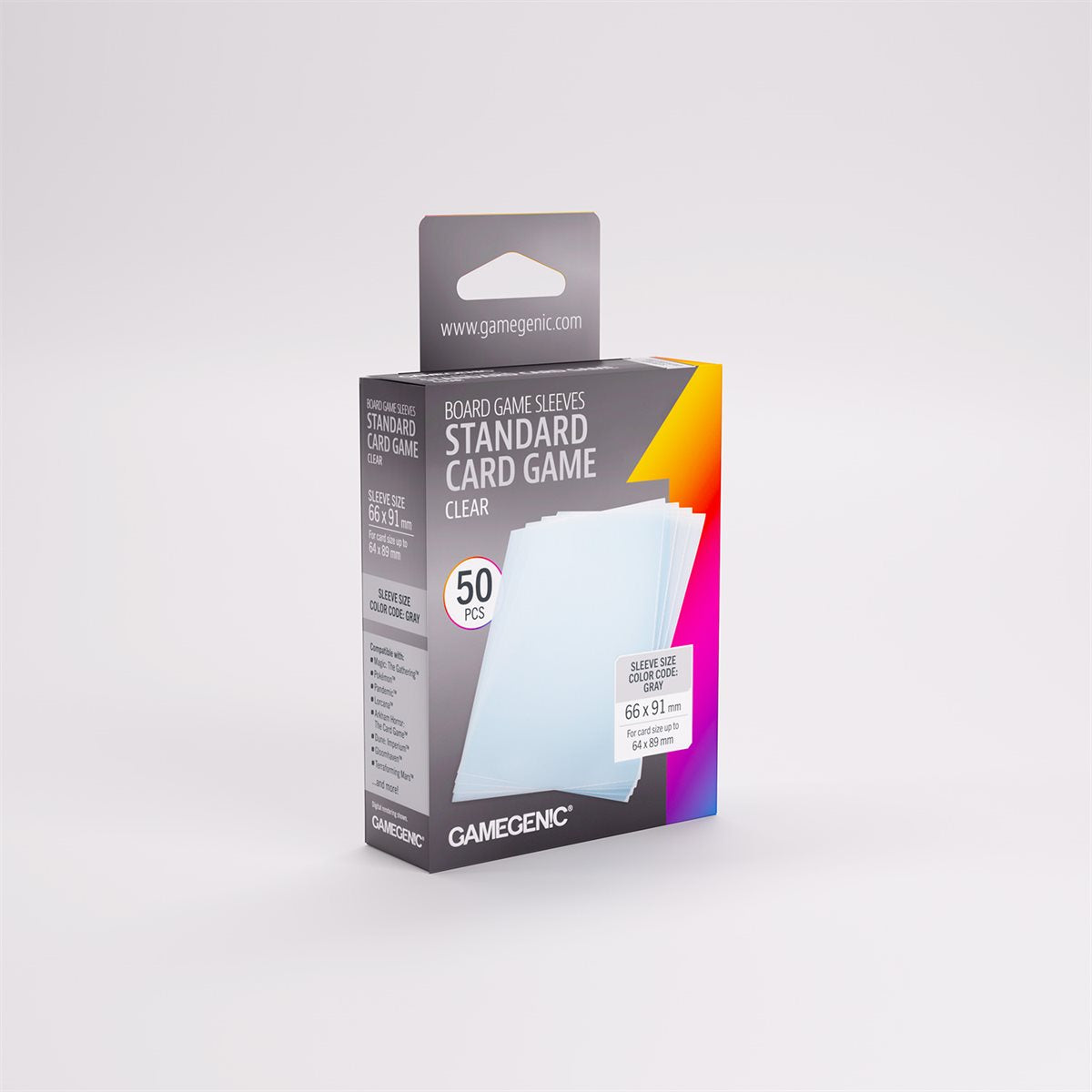 Sleeves: Prime Standard Card Game 50 (Color Code: Gray)
