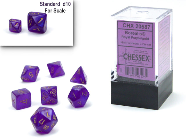 Chessex Mini: Borealis - Royal Purple/Gold (Luminary)