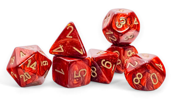 Chessex Mega-Hedral: Scarab Scarlet/Gold