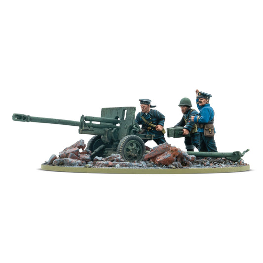 Soviet Union - ZiS-3 Divisional Gun with Soviet Naval Brigade Crew
