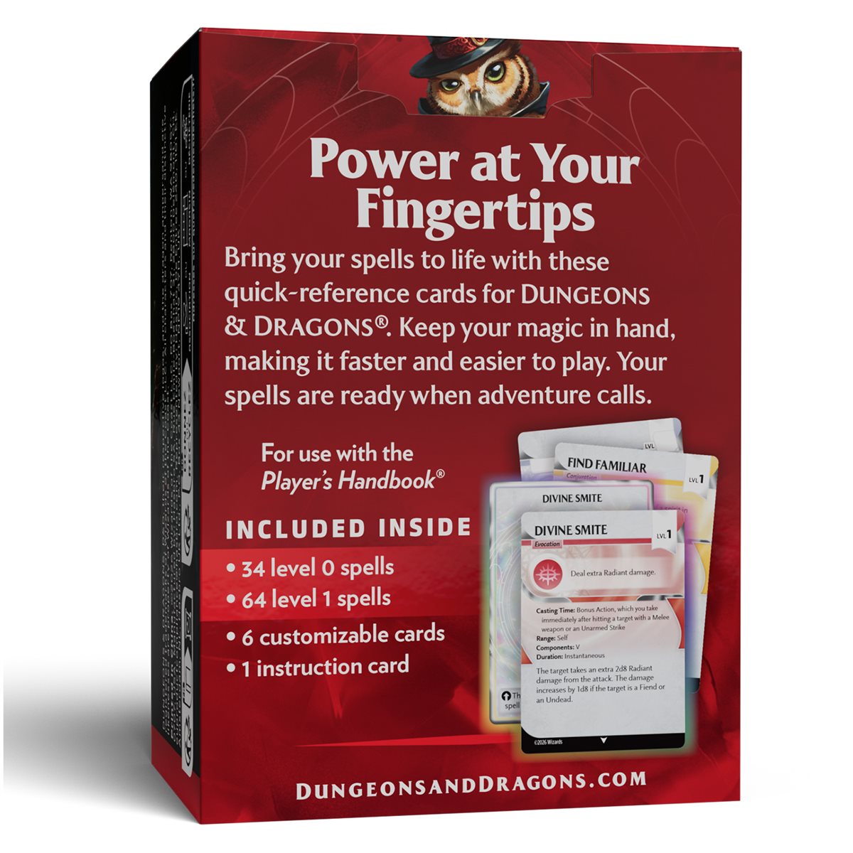 Dungeons & Dragons: Reference Cards: Spells - Levels 0-1 (Pre-Order for August 18th)