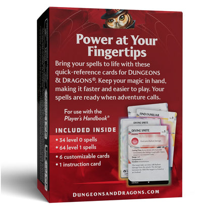 Dungeons & Dragons: Reference Cards: Spells - Levels 0-1 (Pre-Order for August 18th)