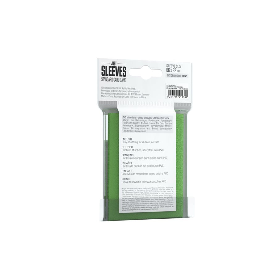 Just Sleeves: Standard Card Game - Green (50) (Color Code: Gray)