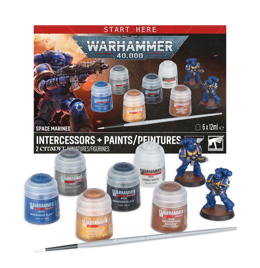 Warhammer 40,000: Space Marines - Intercessors + Paints Set