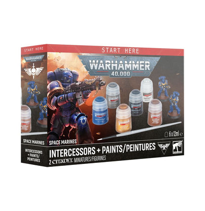 Warhammer 40,000: Space Marines - Intercessors + Paints Set
