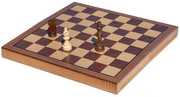 We Games - 11" Oak Folding Book-Style Chess Set
