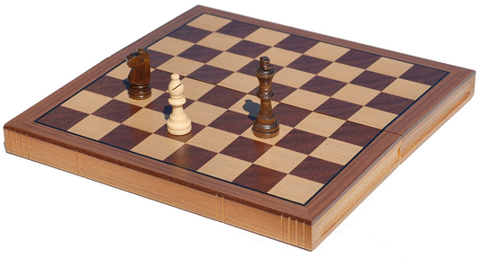 We Games - 11" Oak Folding Book-Style Chess Set