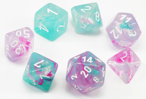 Chessex Mini: Nebula - Wisteria/White (Luminary)