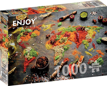 World Map in Spices - 1000 Pieces