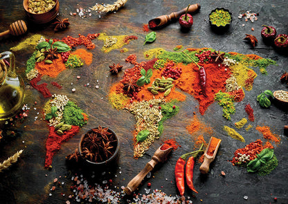 World Map in Spices - 1000 Pieces