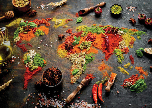 World Map in Spices - 1000 Pieces