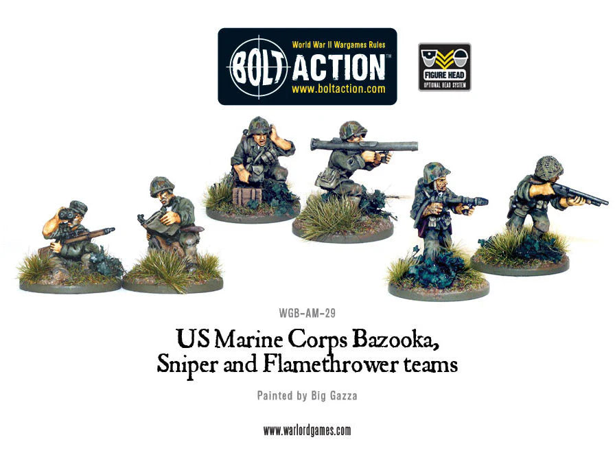 USMC Bazooka Sniper and Flamethrower Teams