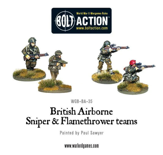 British Airborne Flamethrower & Sniper Teams (Metal OOP)